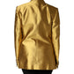 Gold Satin Long Sleeves Blazer Coat Jacket