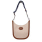 Beige Fabric Crossbody Bag
