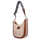 Beige Fabric Crossbody Bag