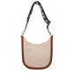 Beige Fabric Crossbody Bag