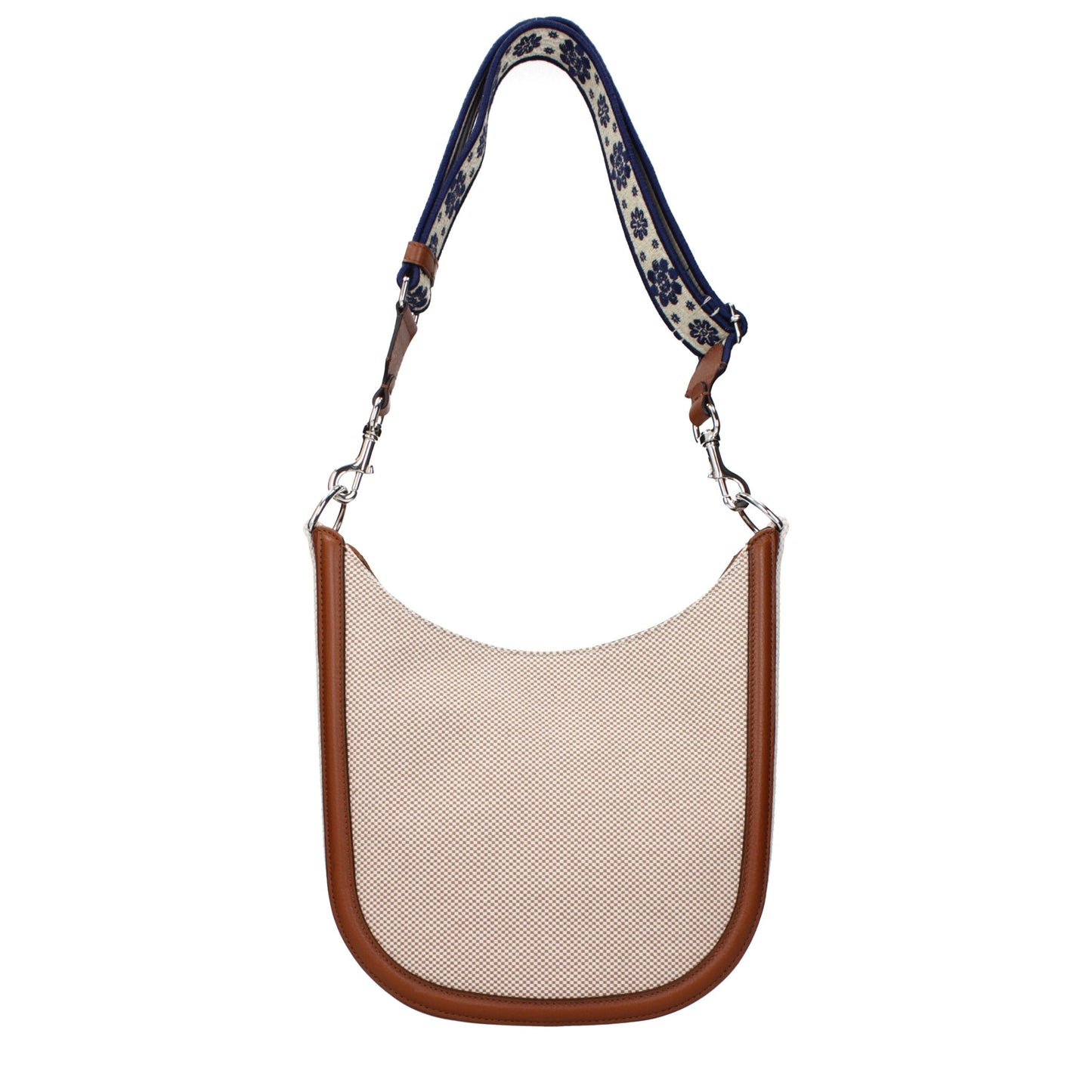 Beige Fabric Crossbody Bag