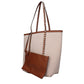 Beige Fabric Shoulder Bag