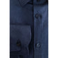 Blue Cotton Men Shirt