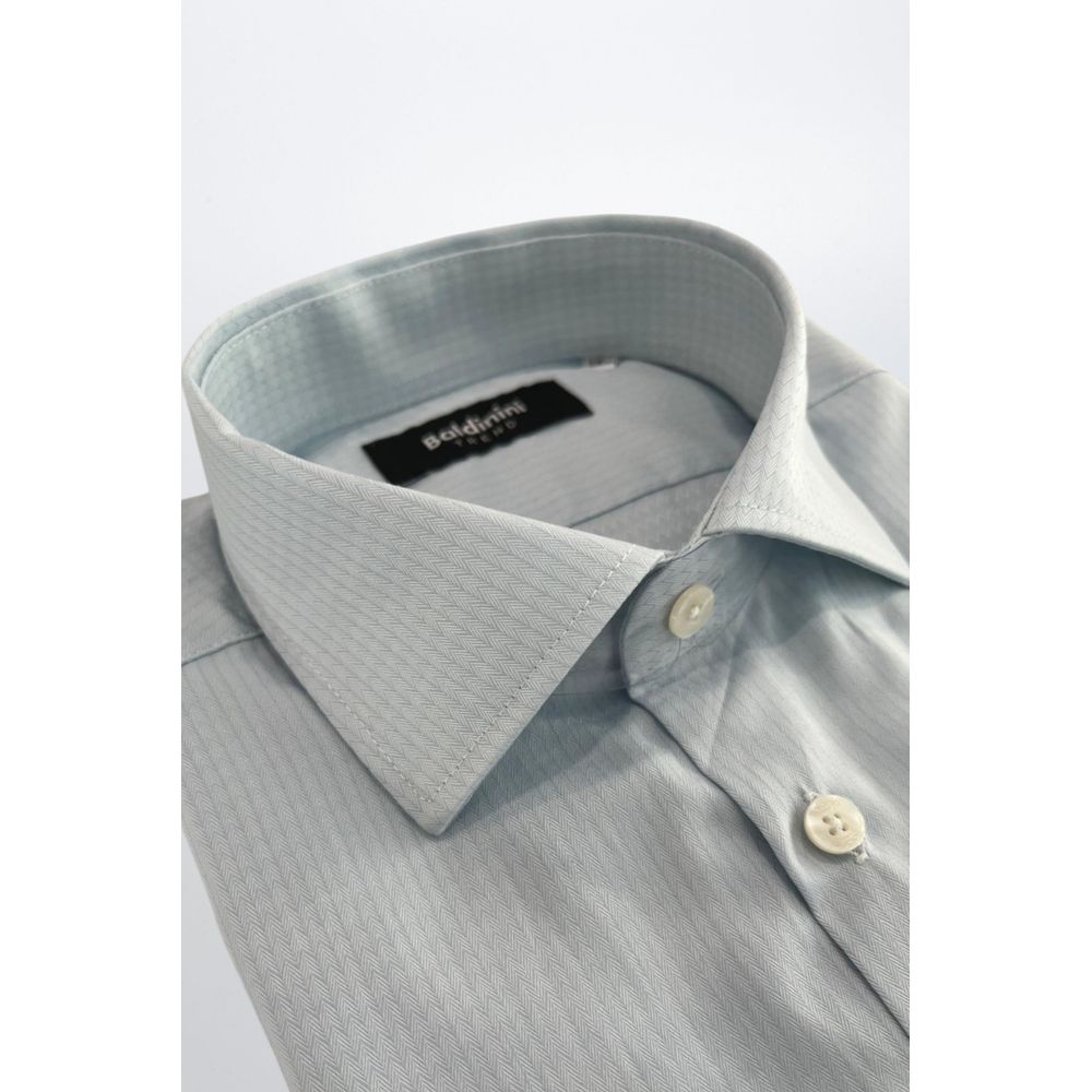 Light Blue Cotton Men Shirt
