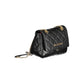 Black Polyurethane Women Shoulder Bag