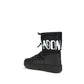 Black Nylon Lace-Up Boots