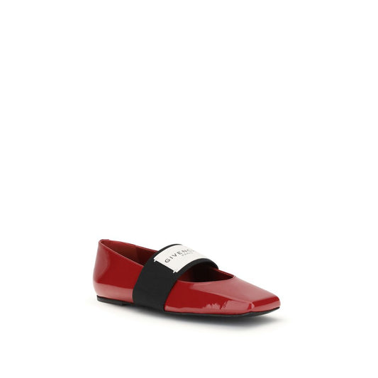 Red Leather Ballet Flats