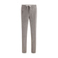 Brown Fleece Wool Casual Pants