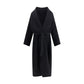 Black Fleece Wool Coat