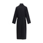 Black Fleece Wool Coat