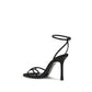 Black Calf Leather Bos Taurus Stiletto Heel Sandals