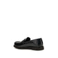 Black Leather Slip-On Loafers