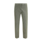 Green Cotton Casual Pants