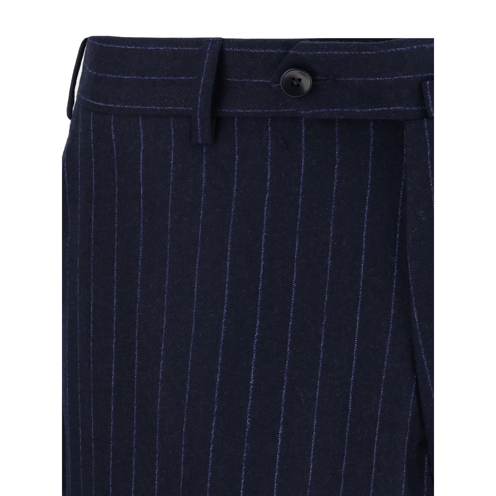 Blue Fleece Wool Two-Piece Suit