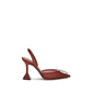 Bordeaux Polyester High Heel Pumps