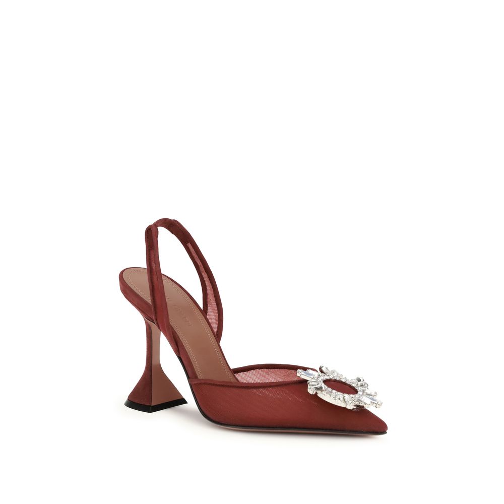 Bordeaux Polyester High Heel Pumps