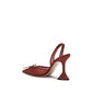 Bordeaux Polyester High Heel Pumps