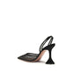 Black Polyester Platform Pumps