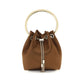 Brown Silk Backet Bag
