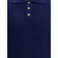Blue Cashmere Polo Shirt