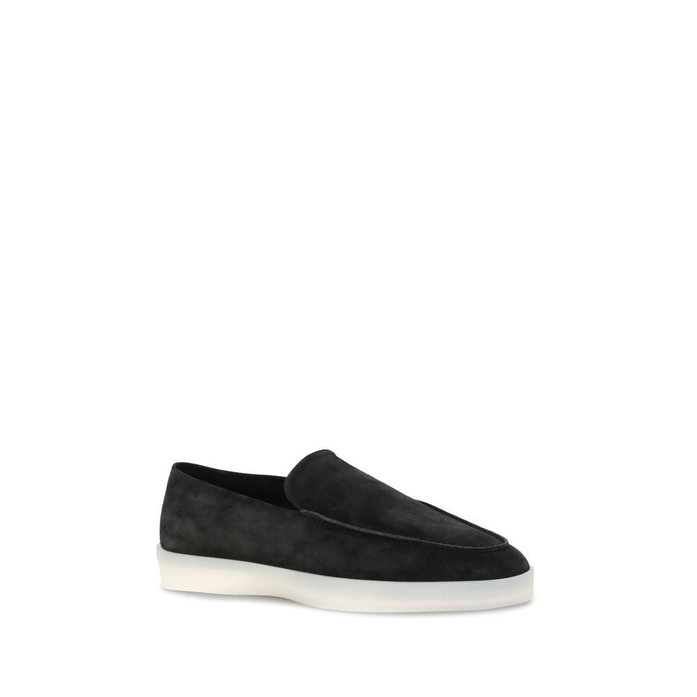 Black Leather Slip-On Loafers