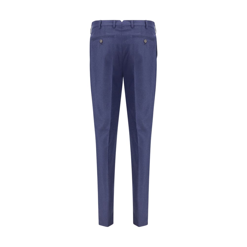 Blue Fleece Wool Pants