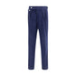 Blue Wool Casual Pants