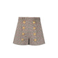 Beige Polyester Short And Mini Shorts