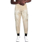 Beige Cotton Cargo Pants