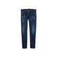 Blue Cotton Slim Fit Jeans