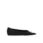 Black Silk Ballet Flats