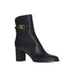 Black Calfskin Ankle Boots