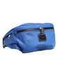 Blue Logo Plaque Nylon Waist Fanny Pack Men's Borse Bag