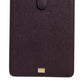 Dark Brown Leather Logo Plaque Cover Sleeve Tablet Case