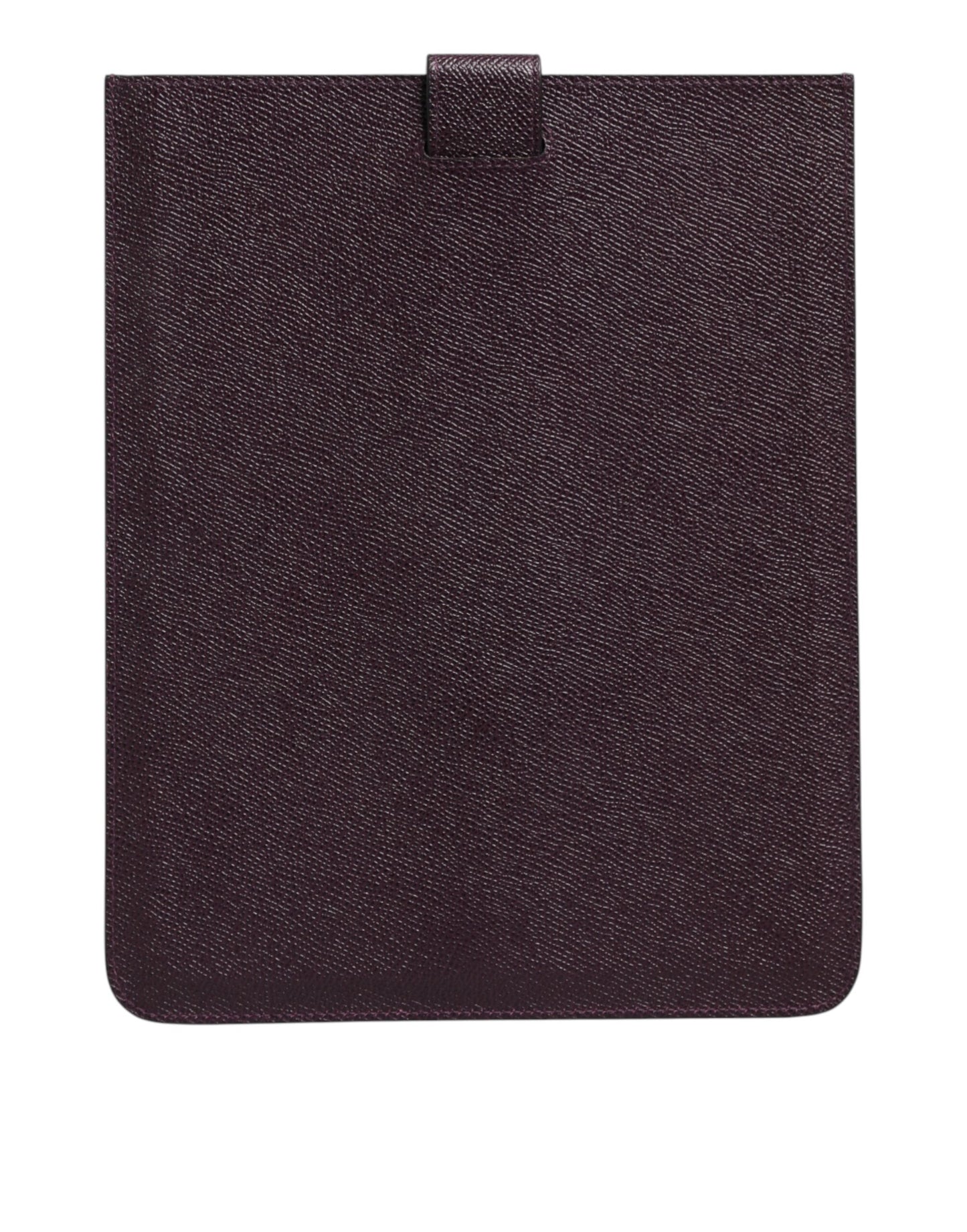 Dark Brown Leather Logo Plaque Cover Sleeve Tablet Case