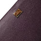 Dark Brown Leather Logo Plaque Cover Sleeve Tablet Case