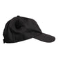 Black Cotton Logo Patch 6 Panels Baseball Cap Hat