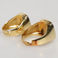 Gold-Tone Real Brass Black Enamel "DG" Adjustable Rings