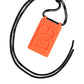 Holder Neon Orange Rubber DG Embossed Adjustable Badge