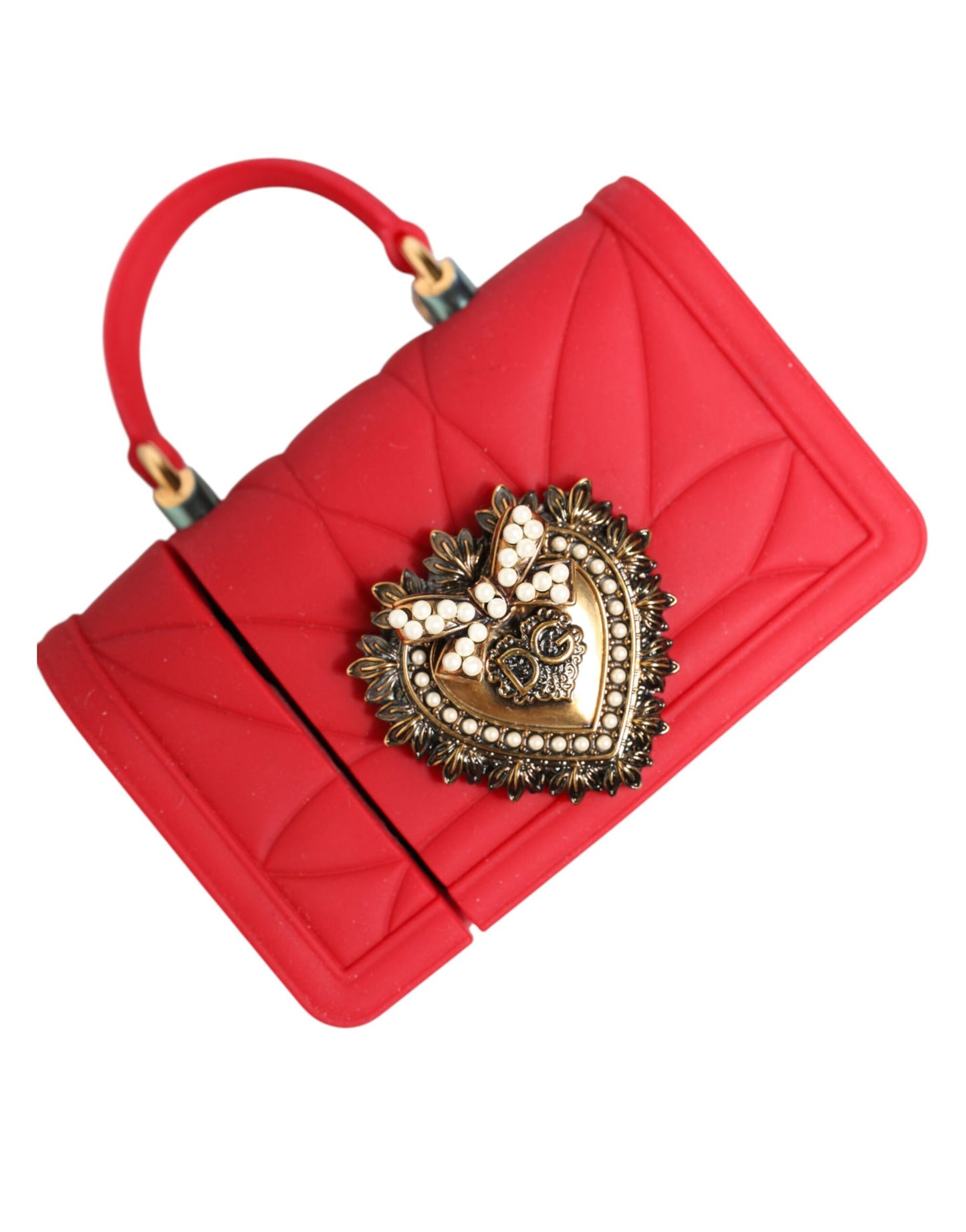 Red Silicone Devotion Heart Cover Bag Women Airpods Case