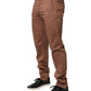 Brown Mid Waist Skinny Fit Denim Men Trouser Jeans