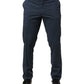 Blue Skinny Fit Mid Waist Men Chino Trouser Pants