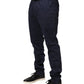 Blue Cotton Stretch Straight Fit Men Chino Trouser Pants