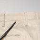 Beige Men Chino Mid Waist Straight Dress Trouser Pants