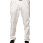 White Tapered Dress Formal Trouser Pants