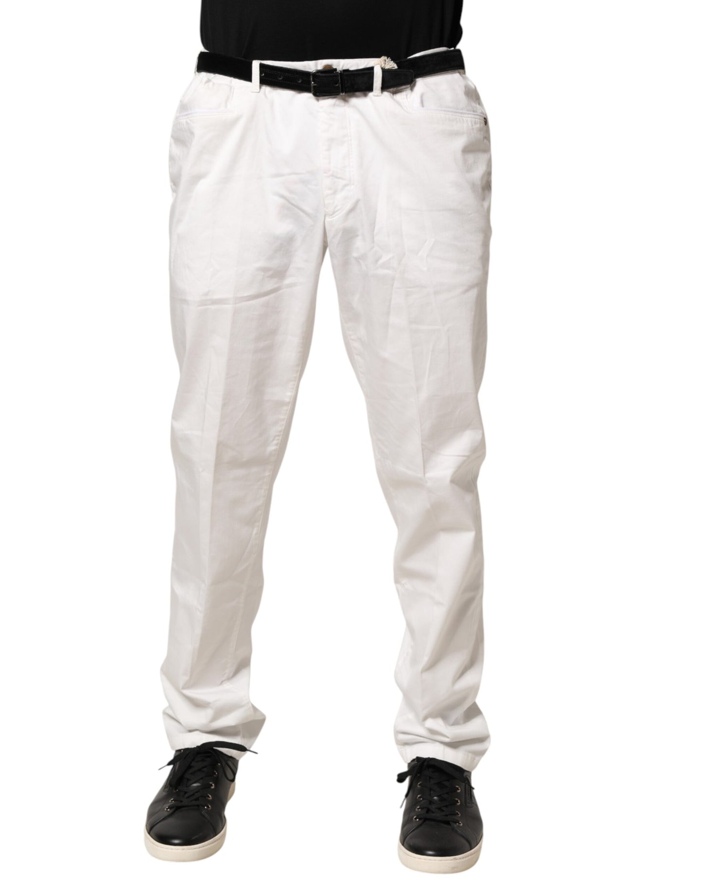 White Tapered Dress Formal Trouser Pants