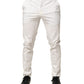 White Tapered Dress Formal Trouser Pants