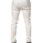 White Tapered Dress Formal Trouser Pants