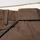 Brown Straight Cut Mid Waist Chino Men Trouser Pants