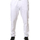 White Skinny Fit Mid Waist Men Denim Trouser Jeans